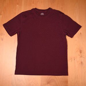 St John's Bay Legacy Burgundy Short Sleeve Crew neck T-Shirt-Men's Small